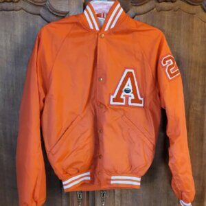 Sport Chief Memphis Tennessee vtg 80s orange nylon varsity football jacket small